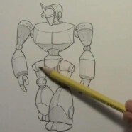 Mark Crilley漫画教程:给机器人上阴影
