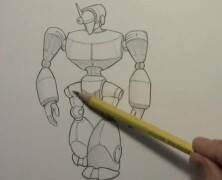 Mark Crilley漫画教程:给机器人上阴影