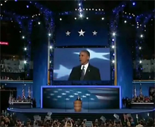 奥巴马”接受总统候选人提名”演讲2012
